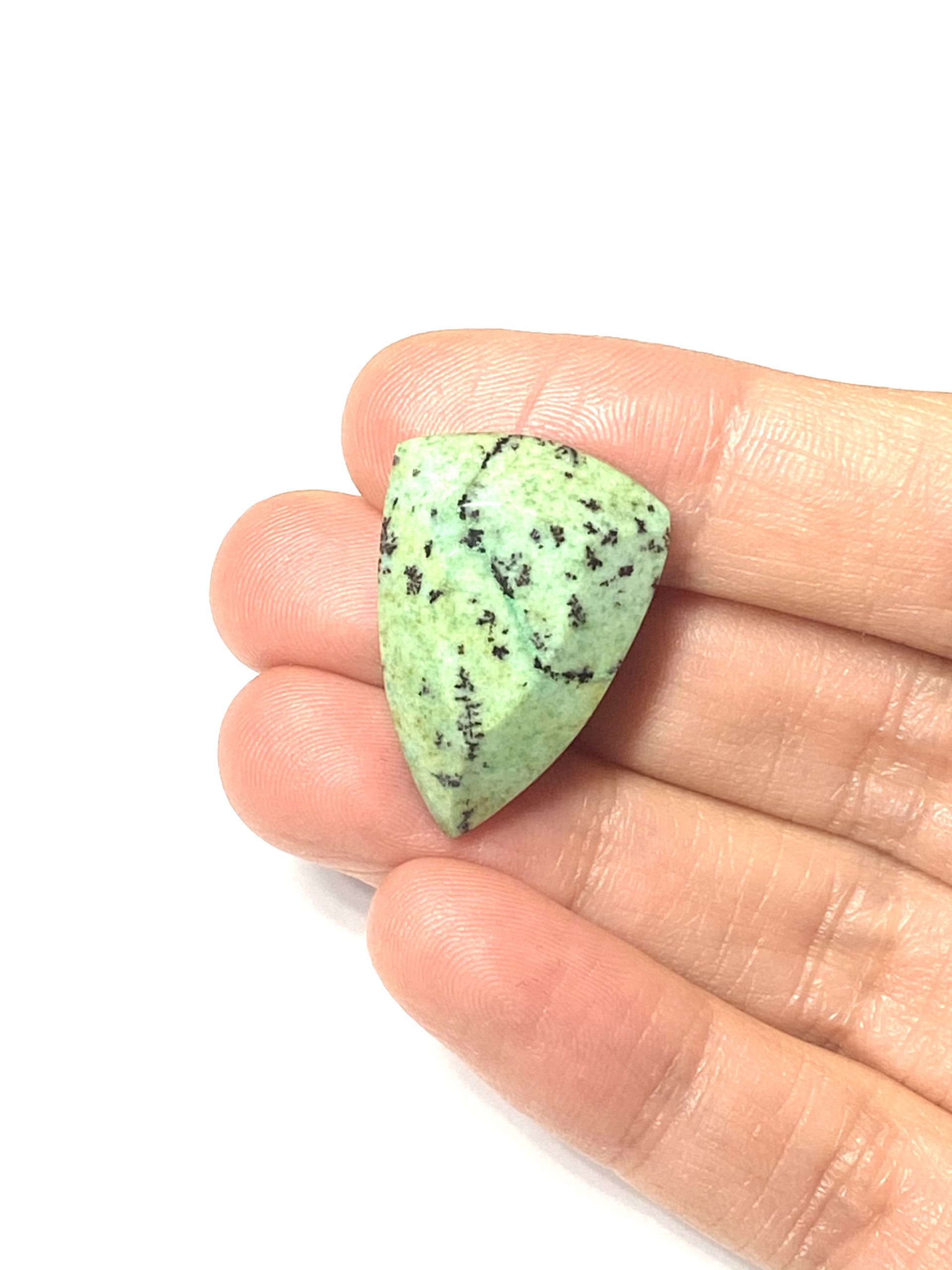 Green Chrysocolla Shield Cabochon