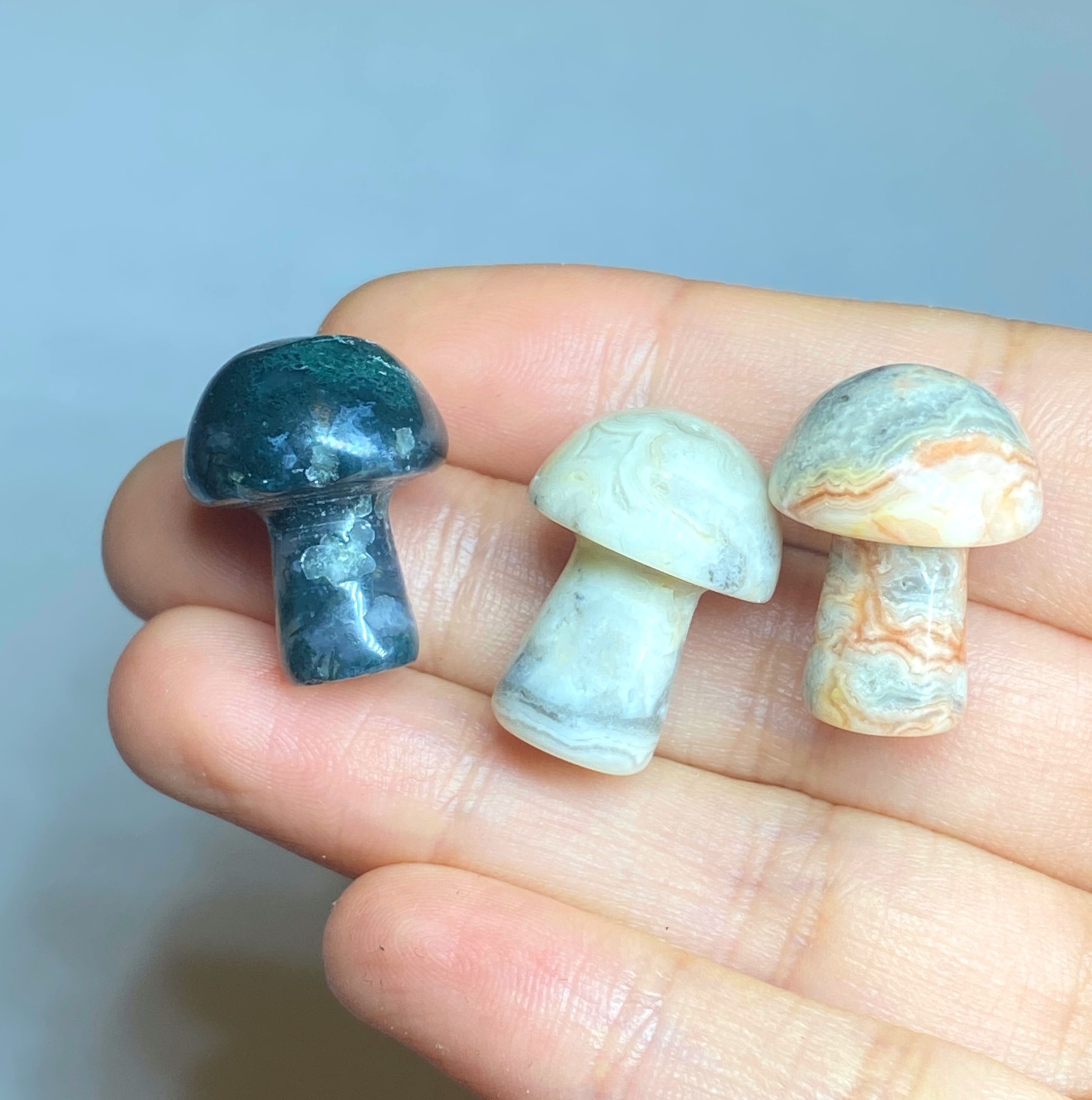 Mystery Agate Crystal Mushroom