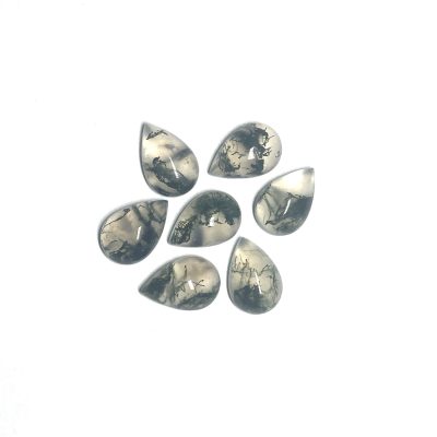 Moss Agate Teardrop Cabochon