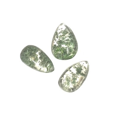 Green Chlorite Inclusion Quartz Teardrop