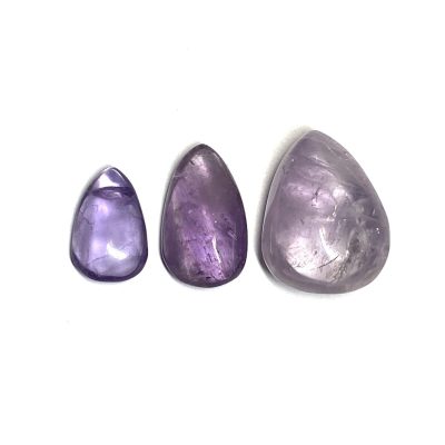 Polished Amethyst Crystal Teardrops
