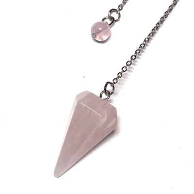 Rose Quartz Faceted Pendulum