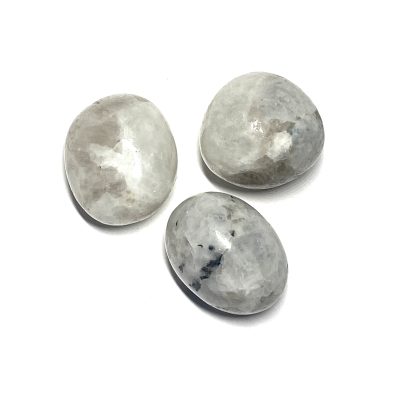 Large Polished Tumbled White Rainbow Moonstone Crystals