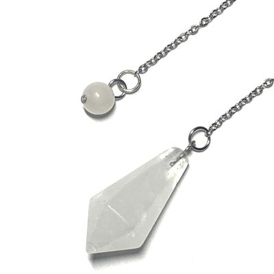 Clear Quartz Faceted Pendulum