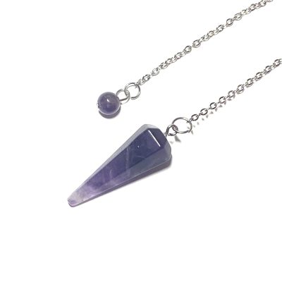 Faceted Amethyst Quartz Pendulum