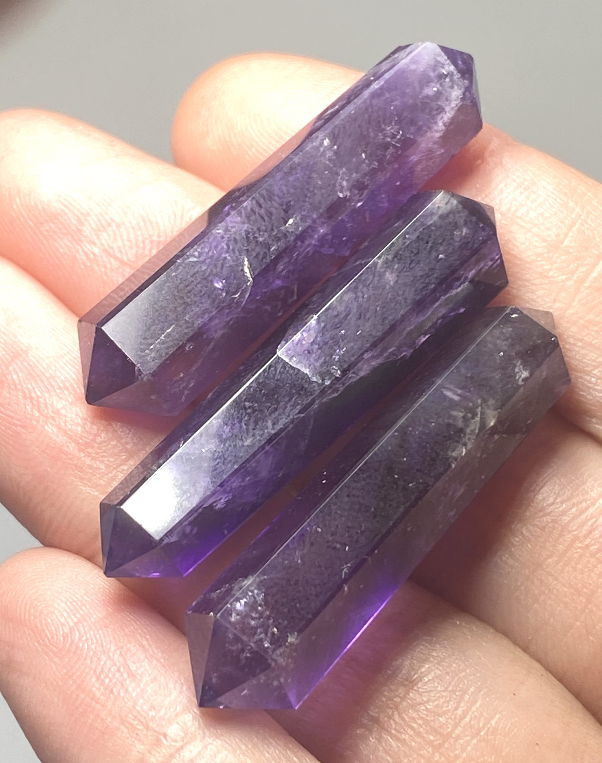 Amethyst Quartz Double Terminated Points Crystals