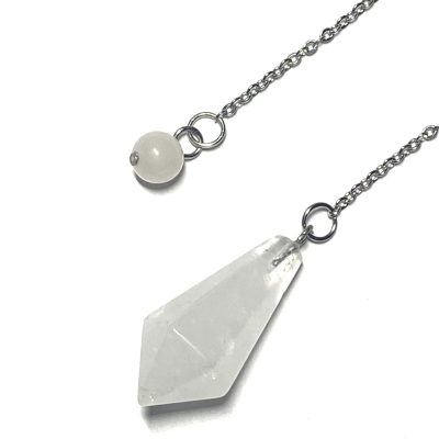 Clear Quartz Faceted Pendulum