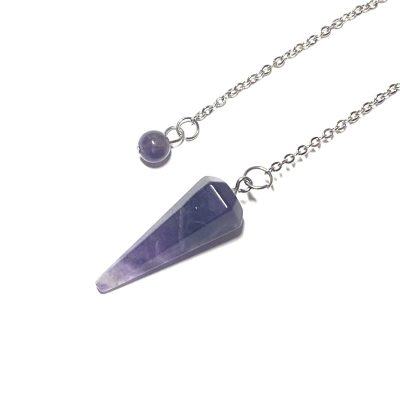 Faceted Amethyst Quartz Pendulum