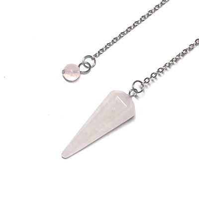 Faceted Rose Quartz Pendulum