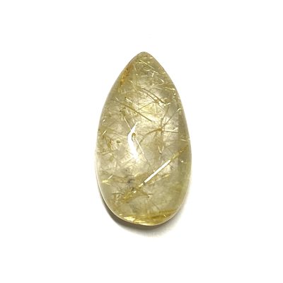 Golden Rutile in Quartz Teardrop Crystal