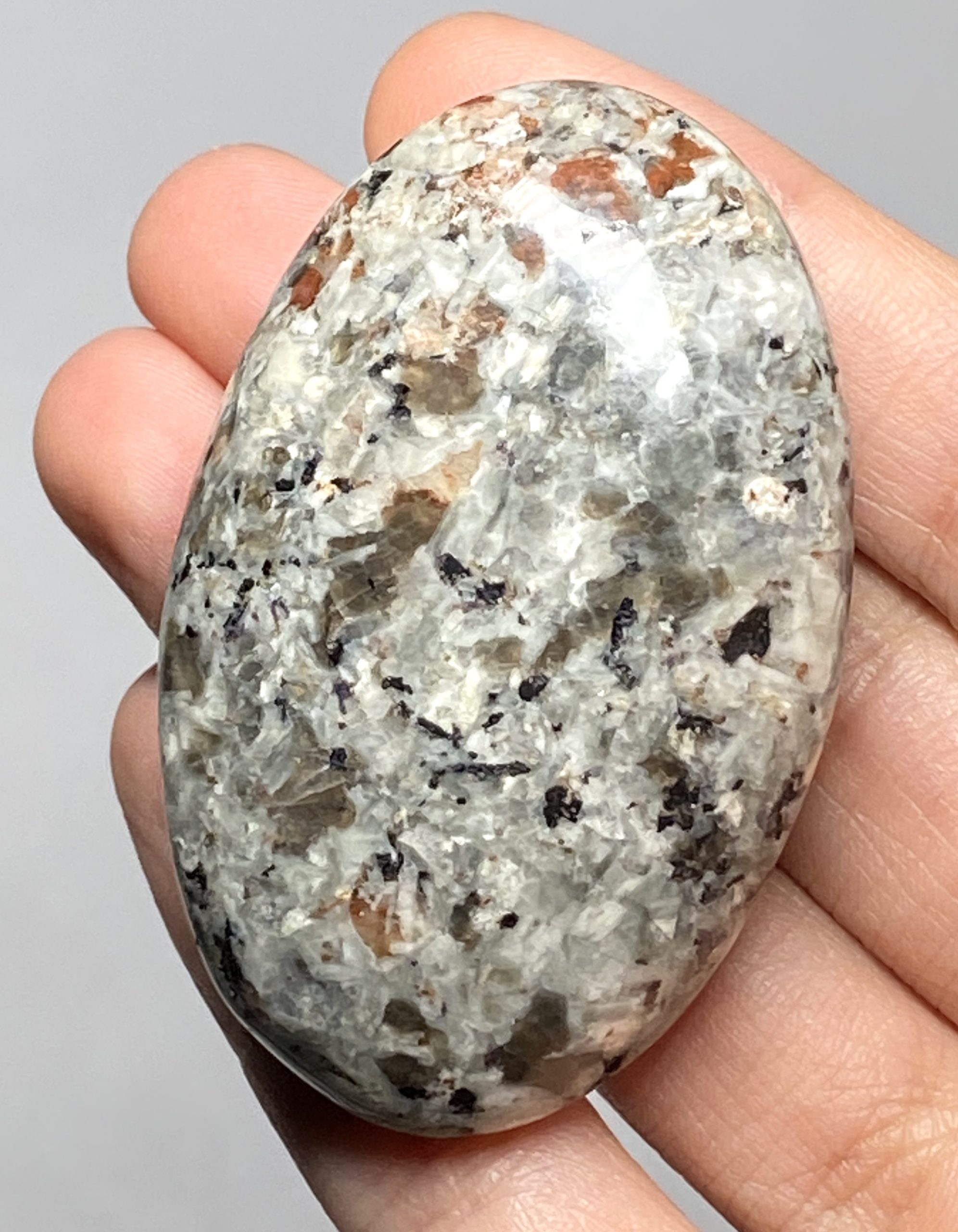Large Yooperlite Palm Stone BC Crystals