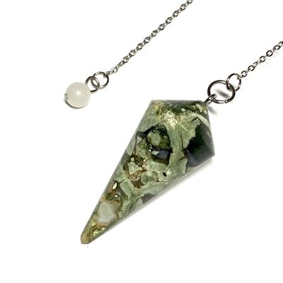 Green Rainforest Jasper Pendulum